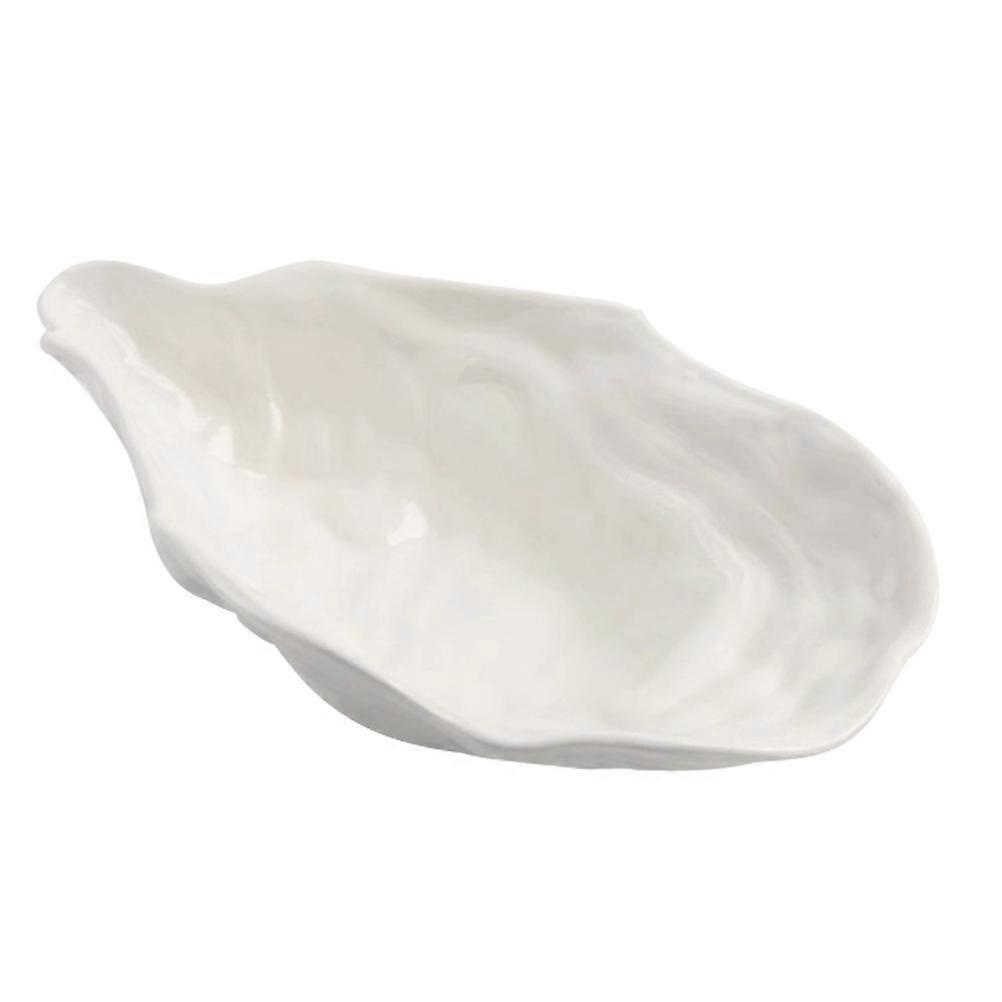 Oyster Tray White Ceramic Snack Tray Serving Plates for Home Use
