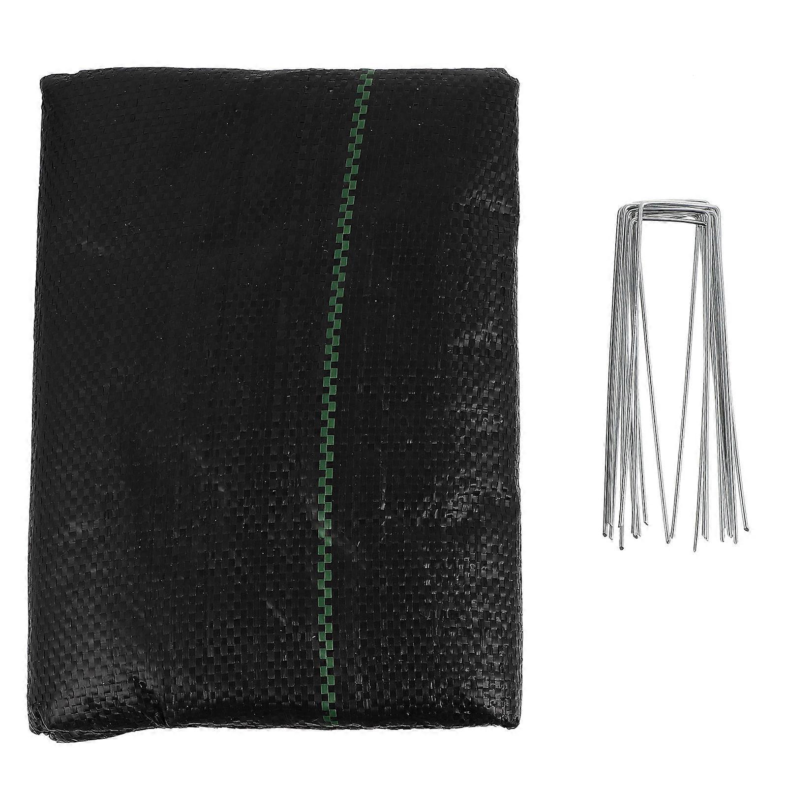 Weeding Prevention Fabric Sheet for Garden Use with 10 Stakes Kit