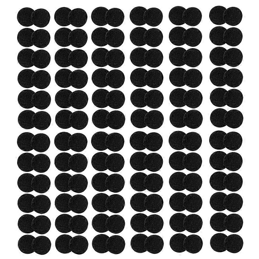 Round Hook Loop Tape Dots for Sticking 900Pcs Self Adhesive Black Mounting