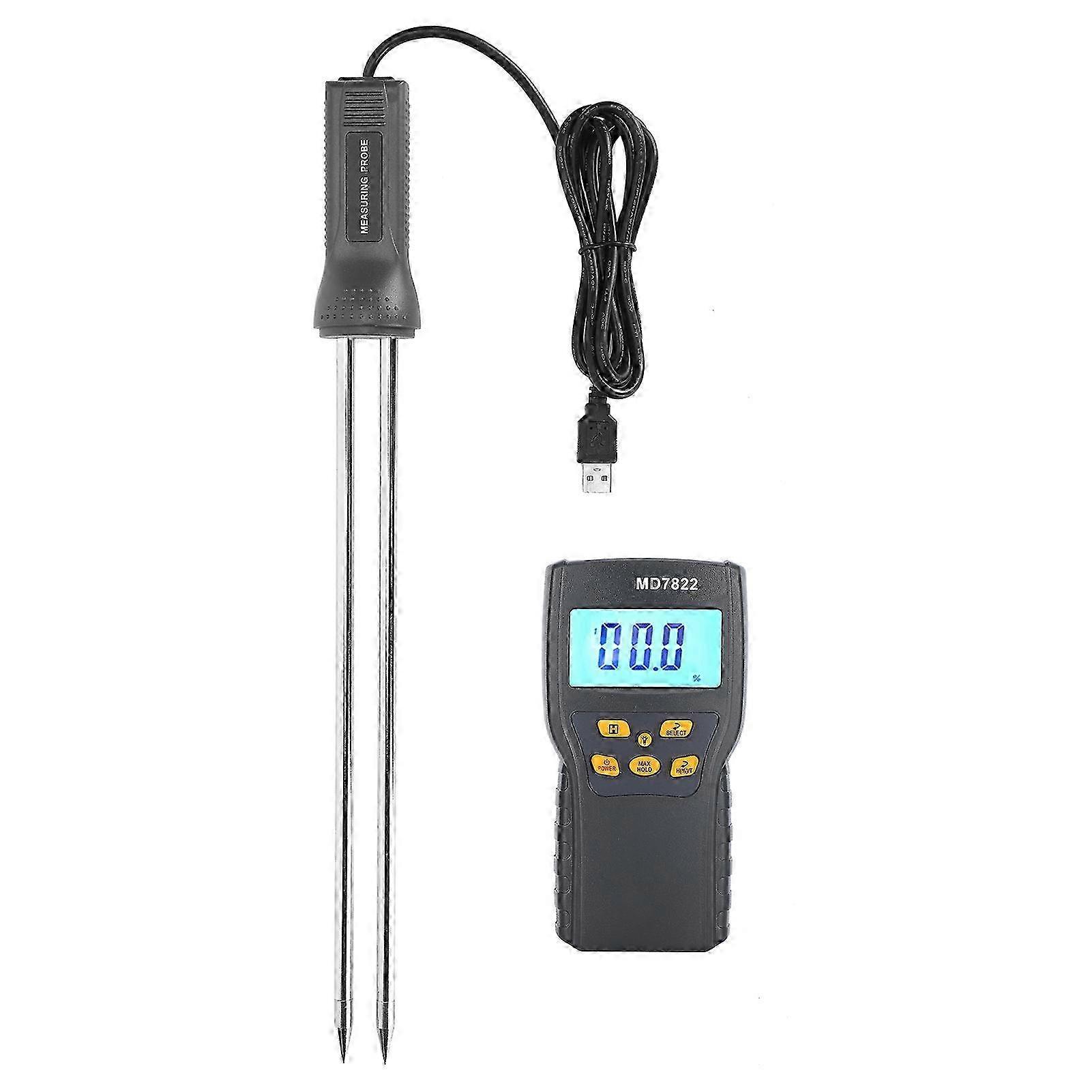 Grain Moisture Meter Digital with Probe for Wheat Rice Corn Moisture Testing