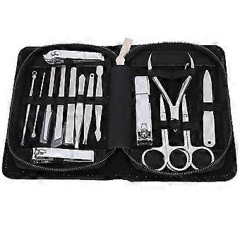 Edelstahl Nagelknipser Augenbrauenschere Tote Haut Pusher Pediküre Messer Set