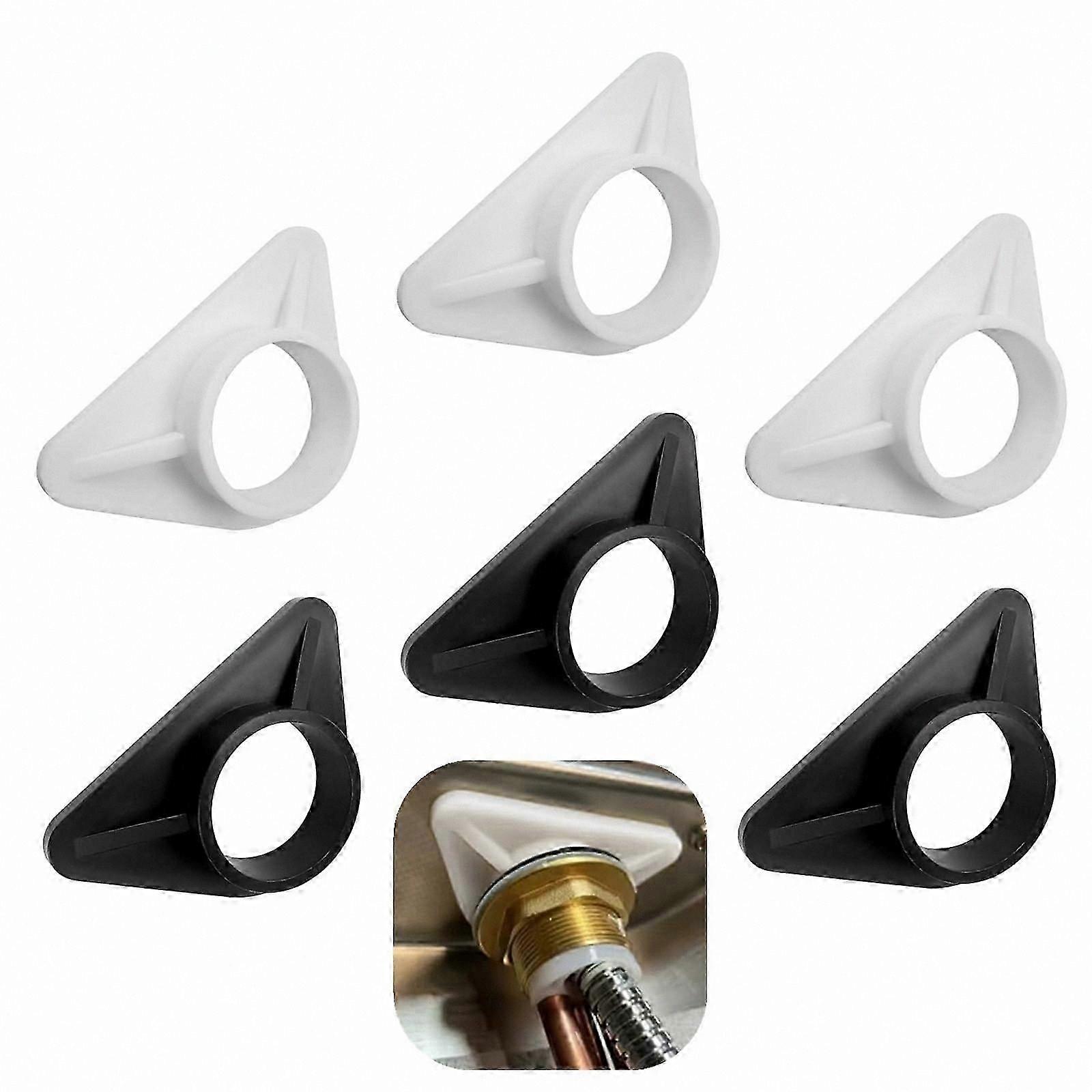 6-Pack Faucet Stabilizer Plates, Triangle Design for Improved Sink Tap Support, 36mm Base Width