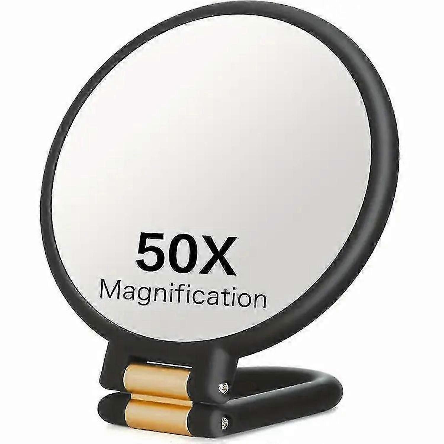 Portable Handheld Makeup Mirror With Adjustable Handle