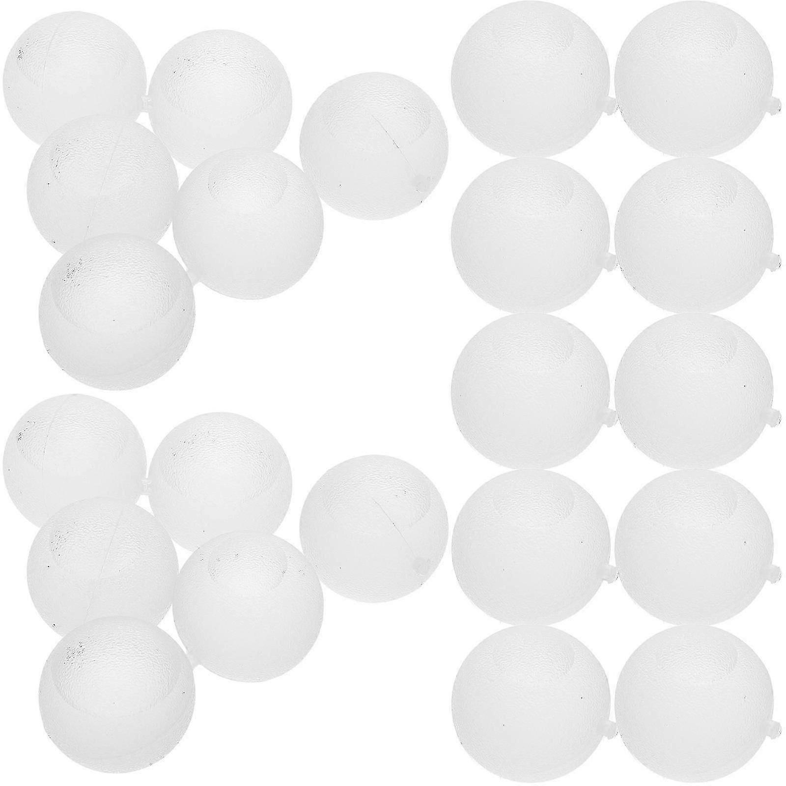 24 Pcs Reusable Plastic Ice Cubes, Transparent, for Beverage Drinks