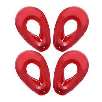 Silikon-Ohrschützer für Haarfärbemittel, wasserdicht, 2 Paar, Rot