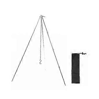 Detachable Outdoor Campfire Tripod Bonfire Rack Portable Aluminum Alloy Hung Pot Stand Folding Bracket compatible with Camping Picnic BBQ
