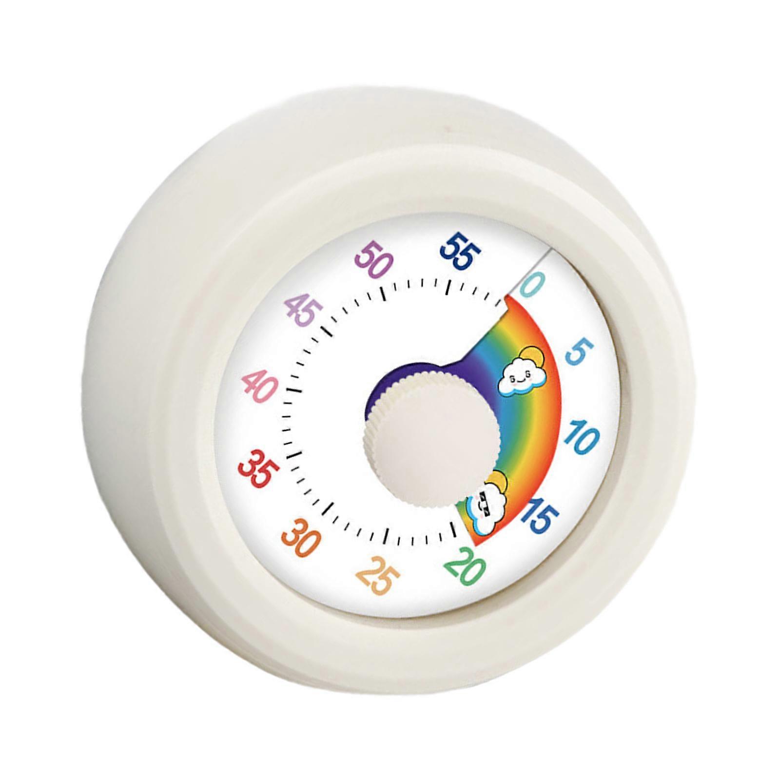 Efficient Time Management Tool Kitchen Visual Timer For Learning Cooking And Work Countdown Reminder  White