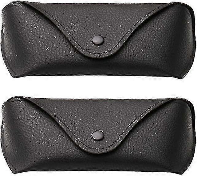 2 pcs portable glasses cases (black)