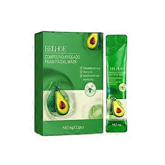 EELHOE Avocado Foam Mask, Oil Control, Deep Cleaning, Pore Tightening, Skin Rejuvenation Foam Mask