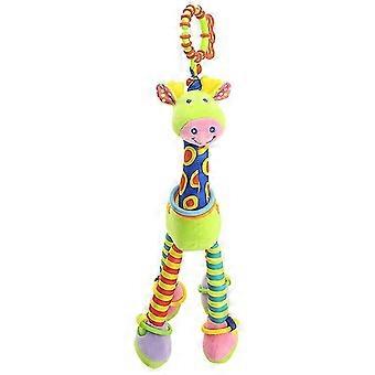 Bebê carrinho de bebê bebê girafa macio brinquedo animal com dentes