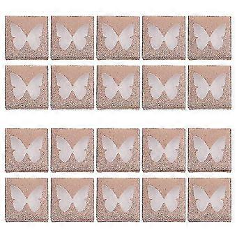 30pcs Empty False Eyelash Packaging Boxes Portable Square Eyelash Storage Boxes