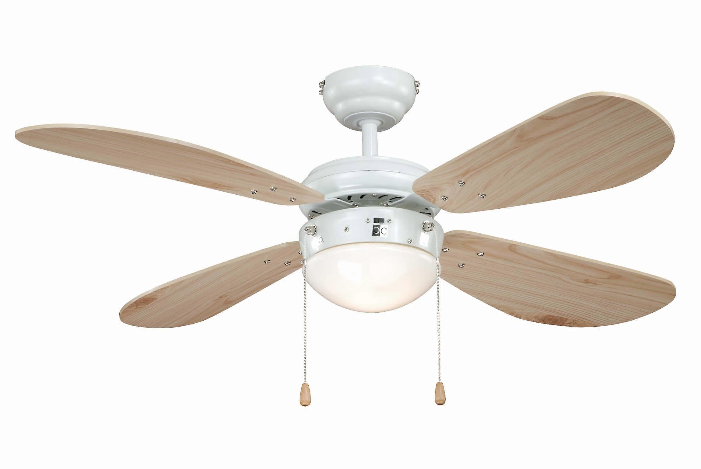 Ceiling fan Classic 105 cm White / Pine