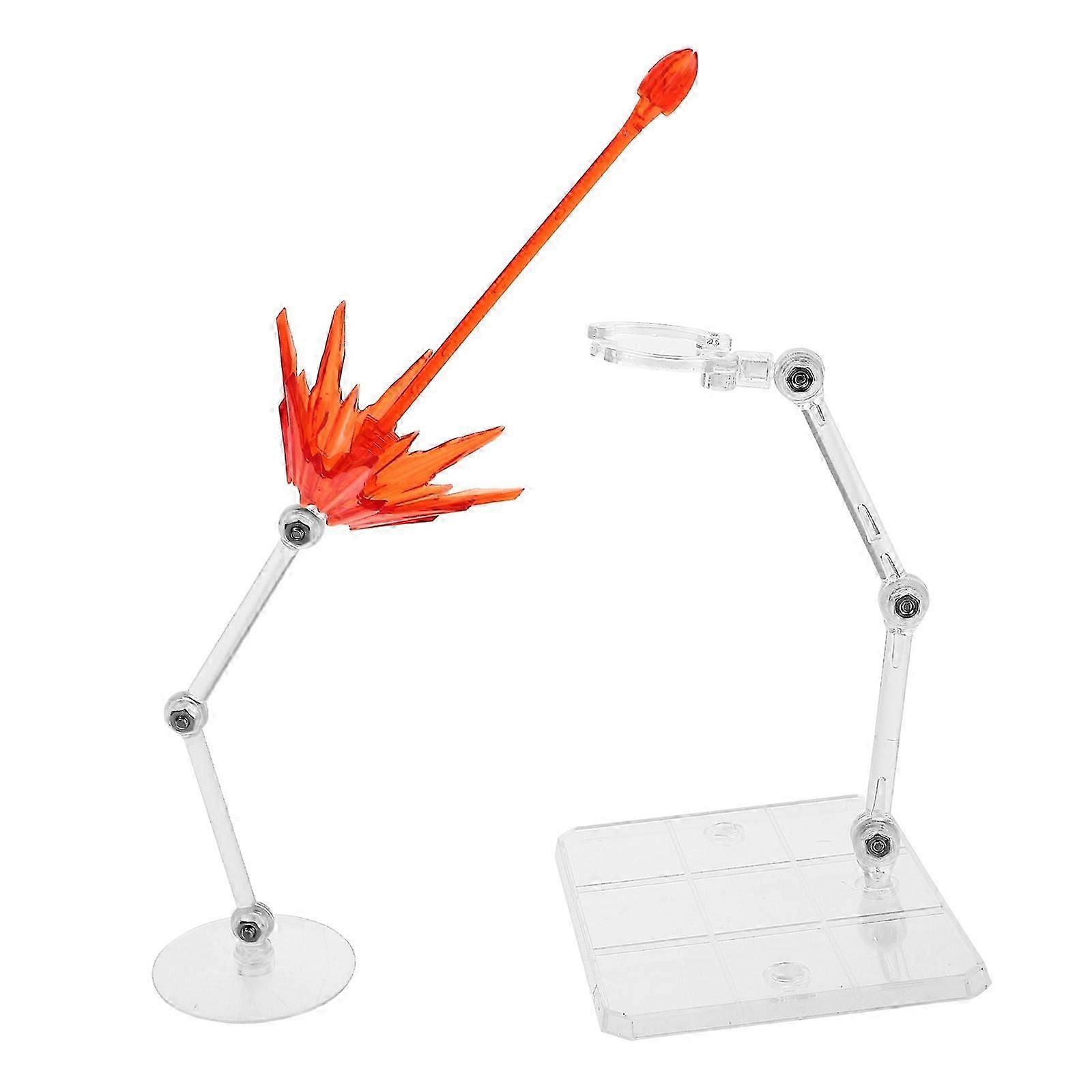 Red Decorative Action Figure Stand with Plastic Base 2Pcs