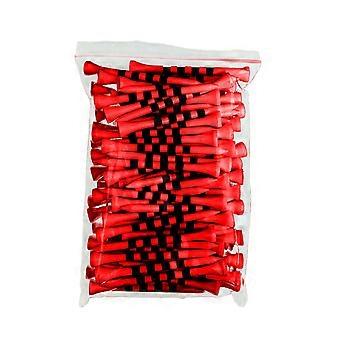 100 Pack Red Striped Golf Tees for Training Practice, Easy Visual Identification and Color Coding Design