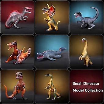 Dinosaur Figures 8 Pcs, Solid Simulated Models of Dilophosaurus T-Rex Pterosaur Mosasaur Spinosaurus Velociraptor, Collectible Toy Gift for Boys