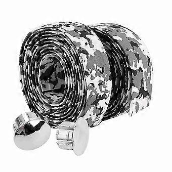 2pcs Cycling Road Bike Bicycle Handlebar Grip Wrap Tape   2 Bar Plugs(Black+White) intelligence