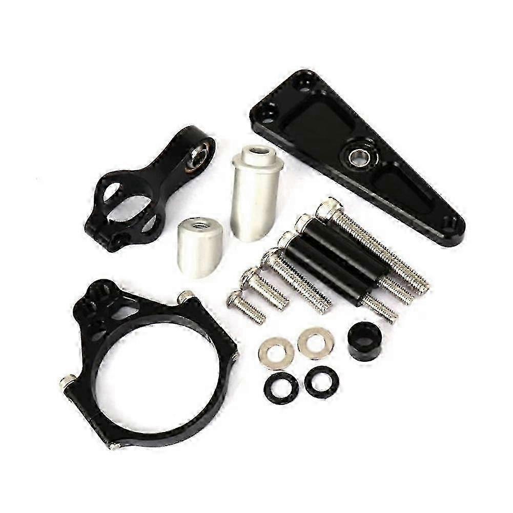 Motorcycle Damper Stabilizer Bracket Mounting Kit compatible with Black