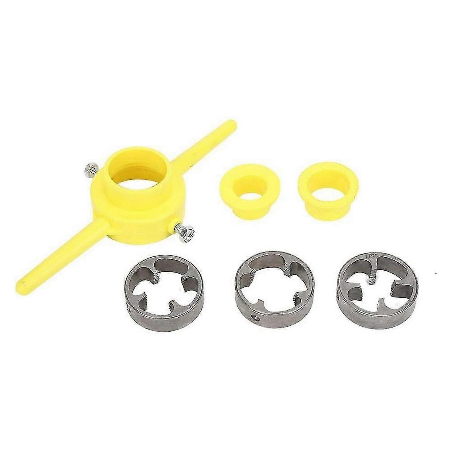 Pipe Thread Cutting Tool PVC Thread Maker NPT Round Tool Set Pipe Threader Plumbing Tool, PVC Thread