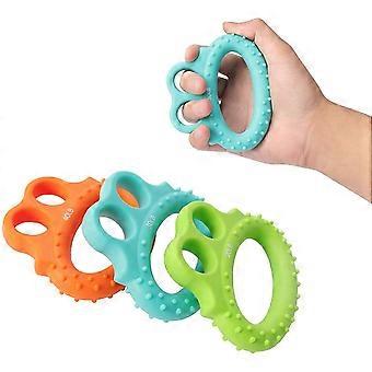 3 Level Hand Grip Strengthener Set Finger Stretcher and Grip Hand Exercise Ring for Senior & Arthritis Relieve Wrist Pain (3PCS)