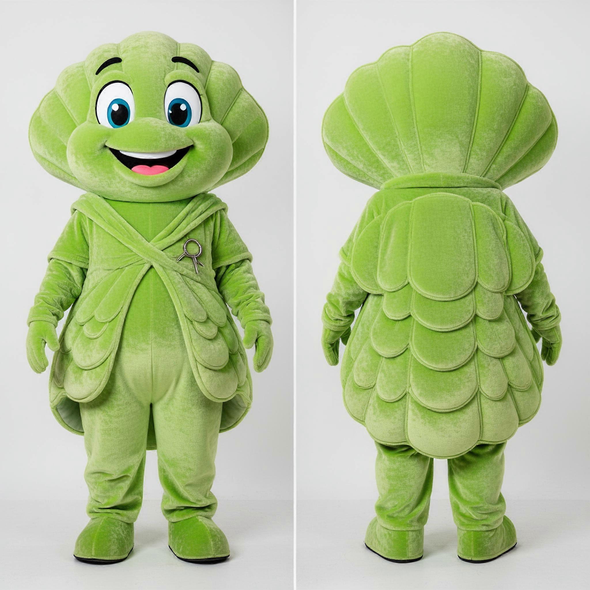 MASTICOT Lime Green Velvety Oyster Mascot