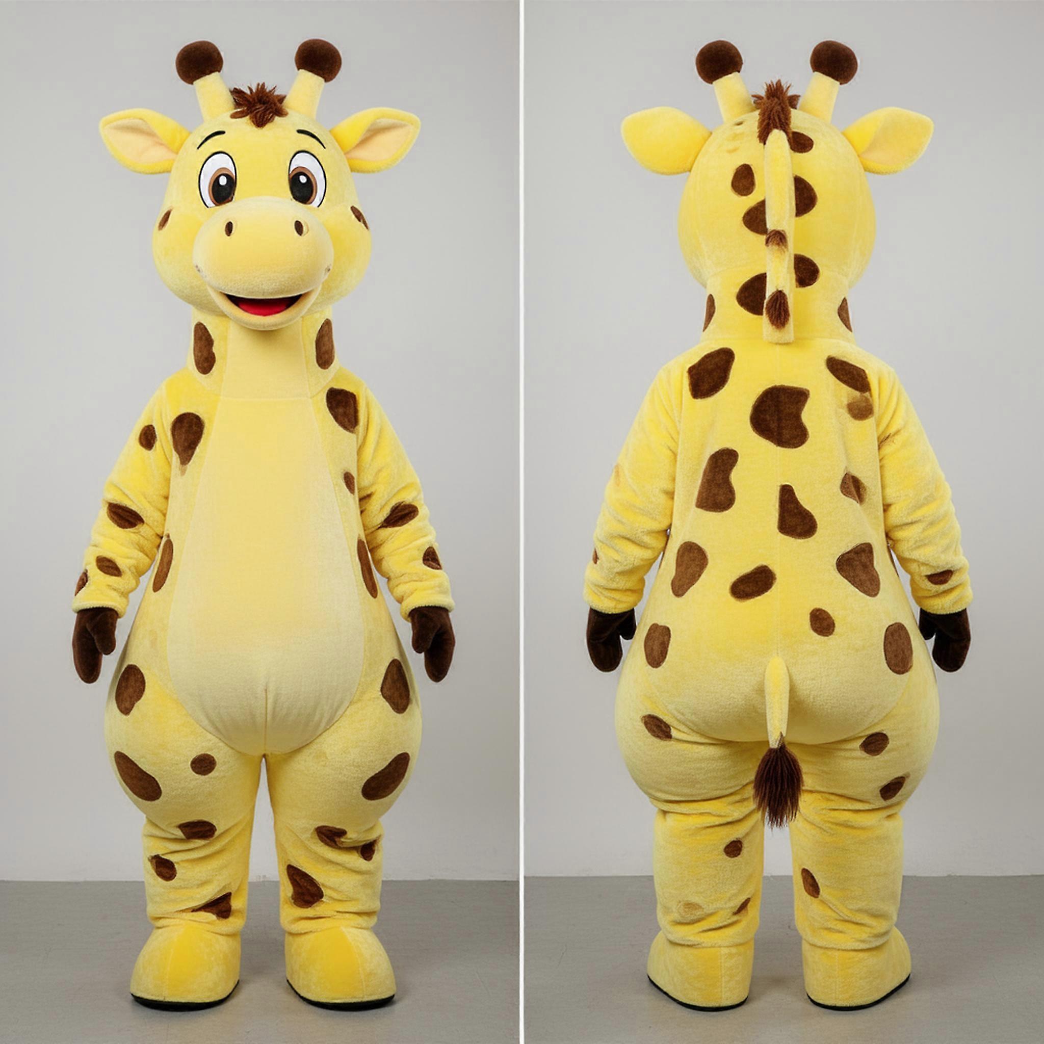 MASTICOT Lemon Yellow Gentle Neck Giraffe Mascot