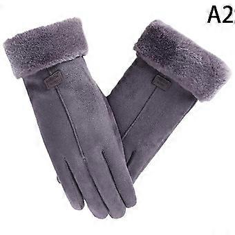 Fashion Women Autumn Winter Thick Plush Gloves Cute Furry Warm Mitts Full Finger Touchscreen Mittens Outdoor Sport Female Gloves