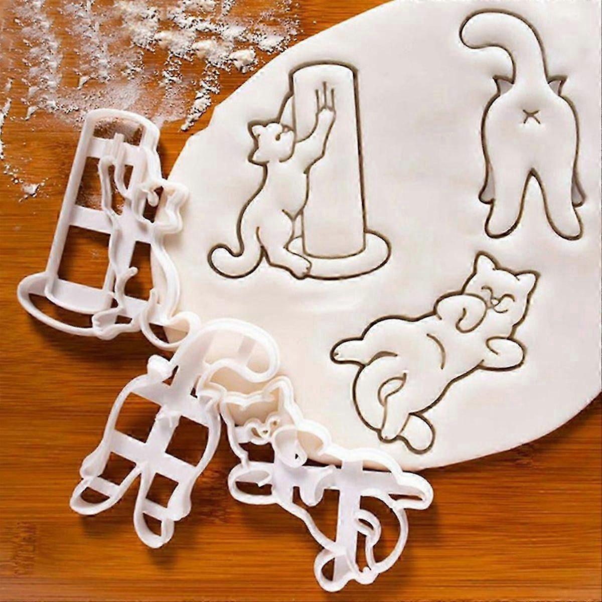 Plastic Cat Cookie Cutters Kitty Butt Shape DIY Biscuit Cookie Mold hing