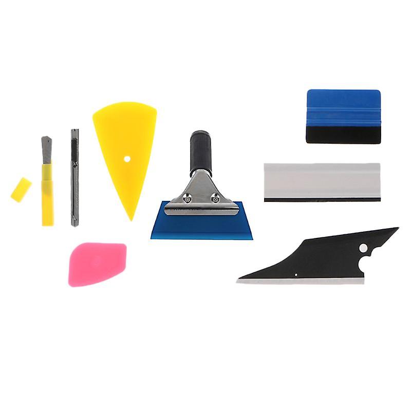 8Pcs Car Glass Protective Film Car Window Wrapping Tint Installing Tools Kit