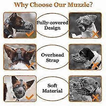 Dogs Muzzle BitingPrevent Dog Grooming Muzzle Breathable Pet Nylon Mesh Muzzle