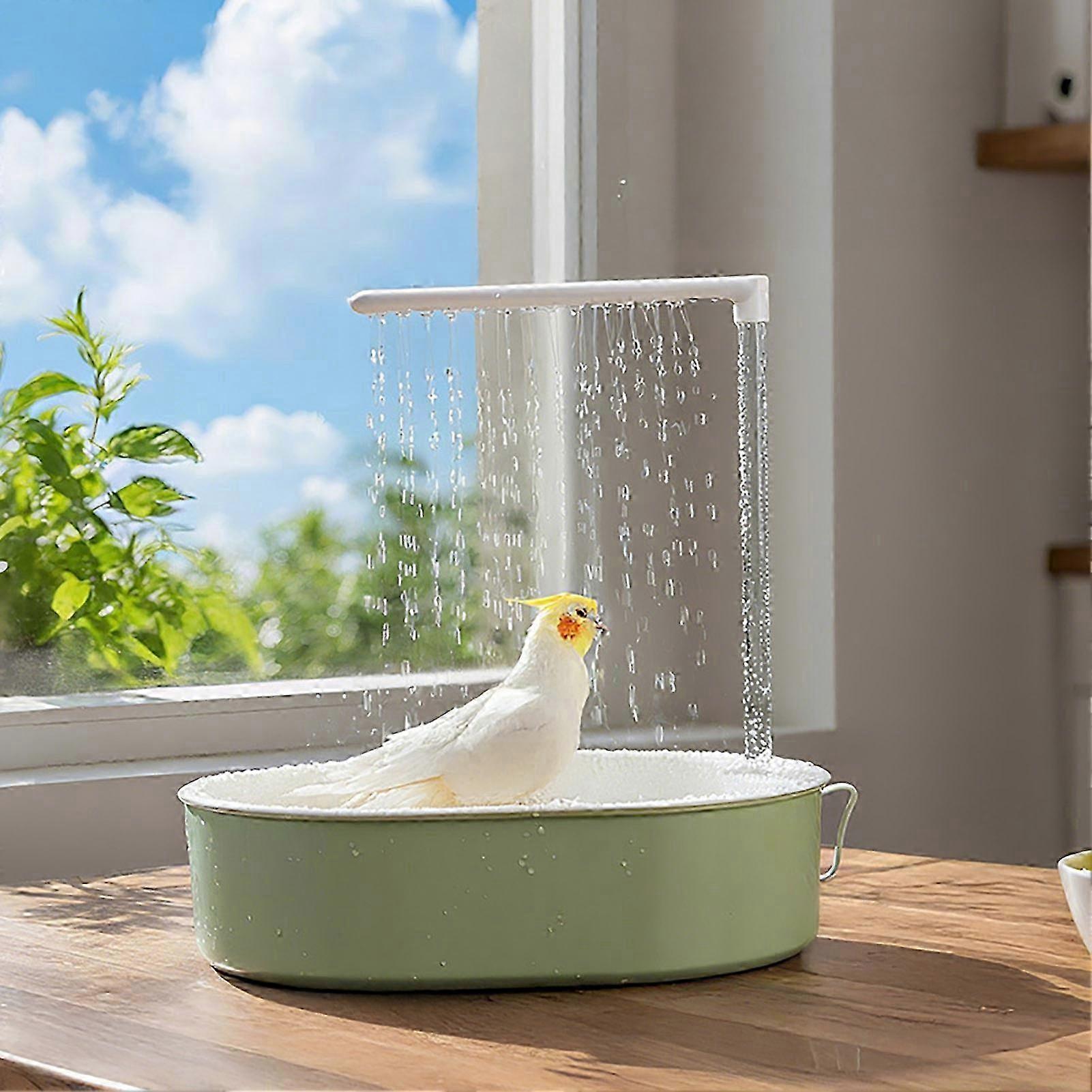 Spacious Conure Bath with Rotating Perch