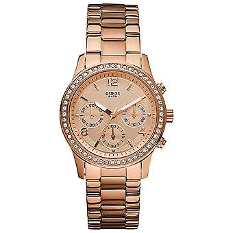 Guess watches ladies varis Quartz Analog Woman Watch with Stainless Steel Bracelet W0122L3
