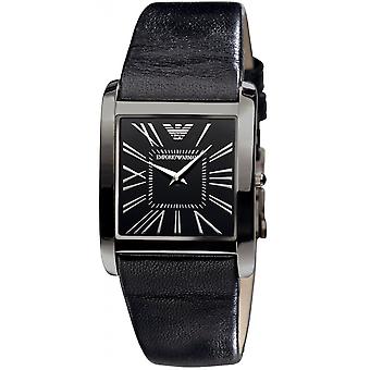 Emporio armani super schlanke Uhr für Quarz Analog Man mit AR2027 Synthetisches Lederarmband