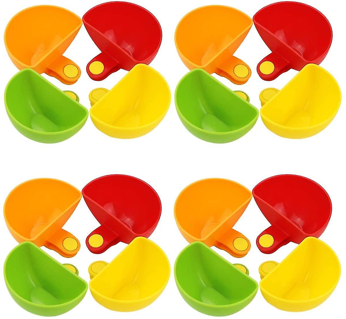 16pack Dip Clip Bowl Plate Holder,plastic Dish Chipdip Serving Set