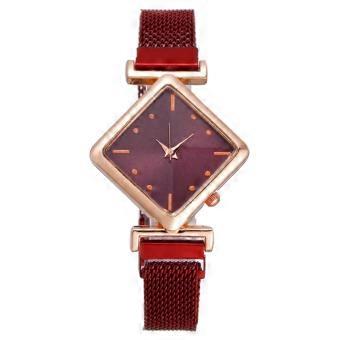 Popular fashion rhombus women's watch women's watch quartz women's lazy iron magnet one piece