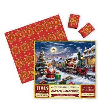 Advent Calendar 2023 Puzzle, 1008 Puzzle Pieces 24 Days Christmas Countdown Advent Calendars, Christmas Gift Idea compatible with Kids
