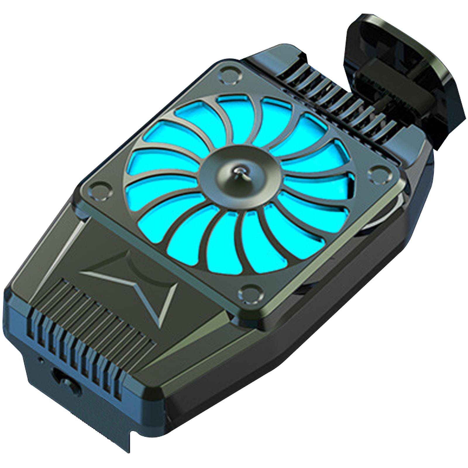 Mobile Radiator Cooler For Gaming Phone, Dual Engine Air Cooling To Prevent Overheating And Extend Battery Life, Portable And Convenient (black)