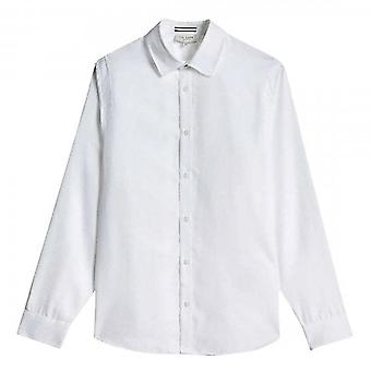 Men's Ted Baker Layer LS Shirt With Shoulder Detail White