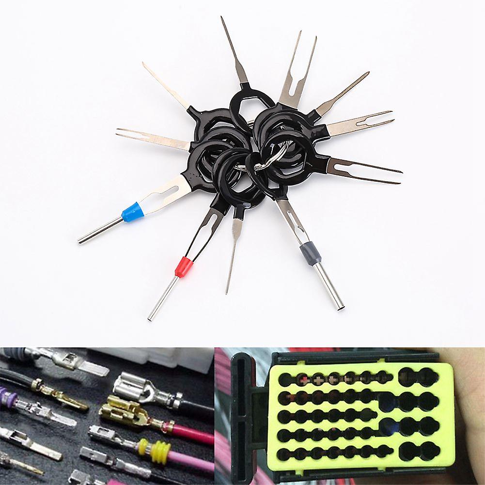11PCS Auto Car Plug Circuit Board Wire Harness Terminal Extraction Pick Connector Crimp Pin Back Ne