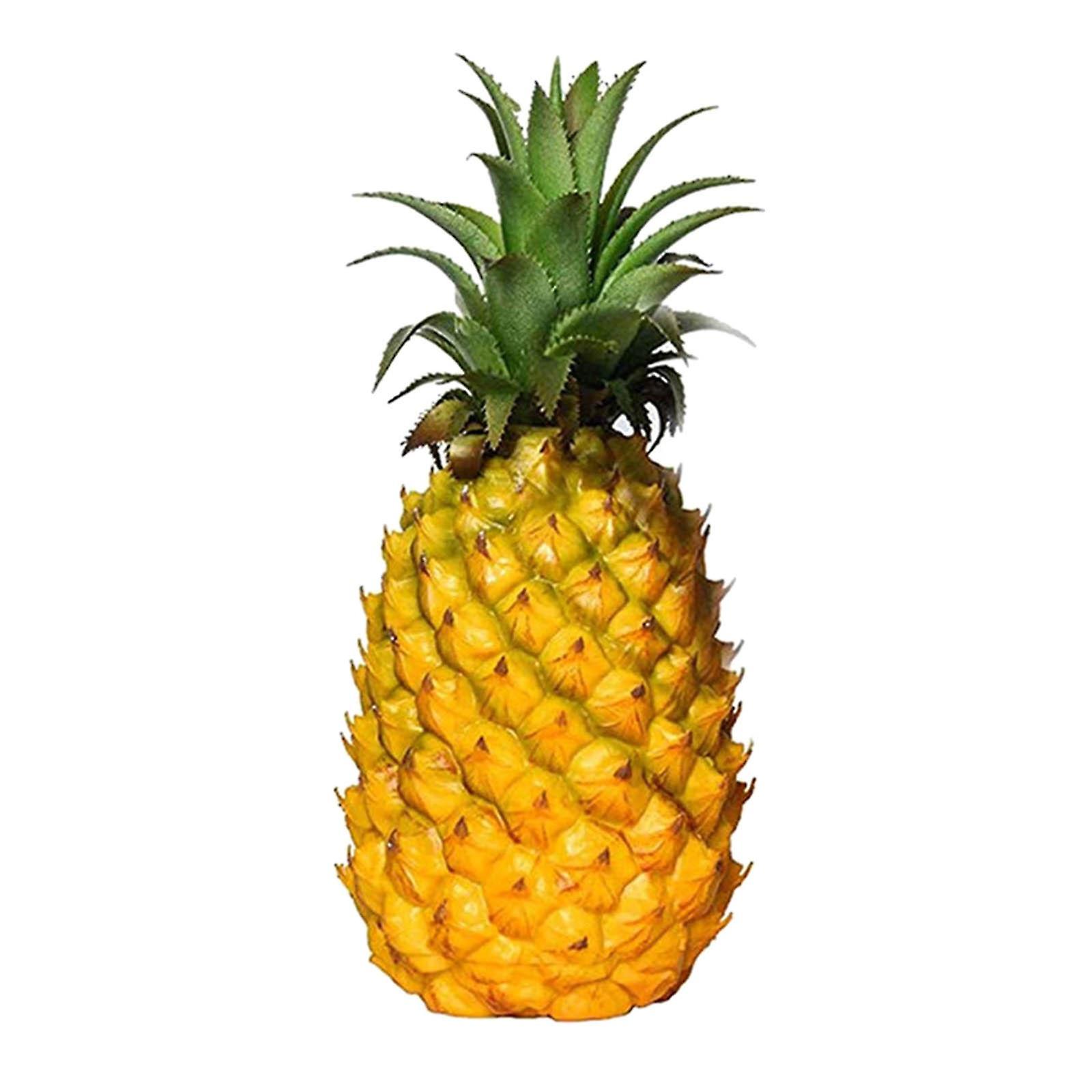 Modern Artificial Pineapple Fake Fruit Figurine Plant Decor Yellow 27x12cm