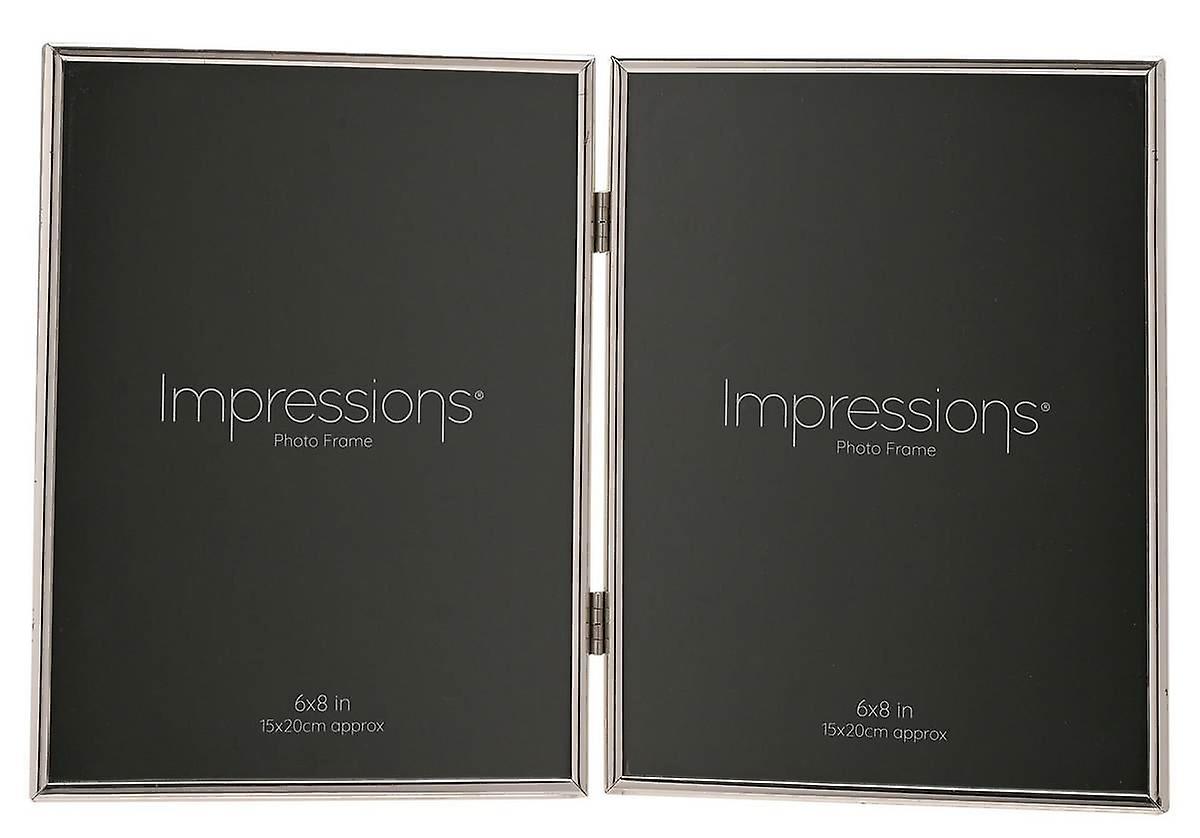 Juliana Silver Plated Double Photo Frame 6 x 8 - Silver