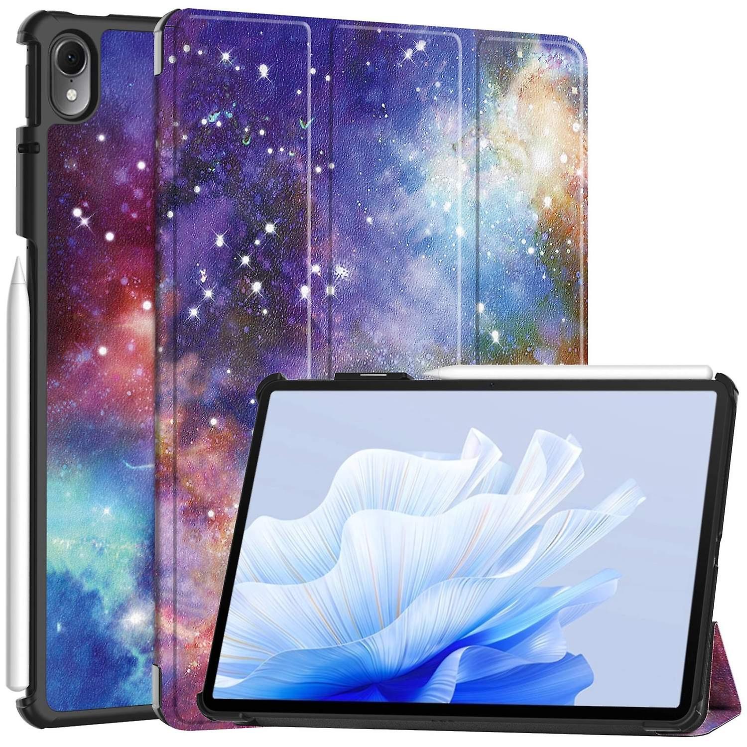 Painted Smart Leather Tablet Case For Huawei Matepad Air