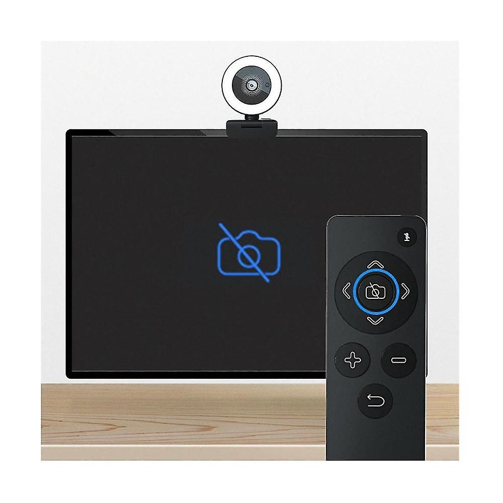 Hd Usb Webcam Remote Control Fill Light Portable 400mt Webcam 2k Auto Focus Computer Webcam
