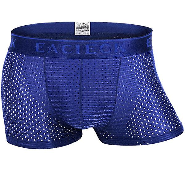 Men's Breathable Mesh Ice Silk Boxers - Casual, Thin, Solid Color Underwear