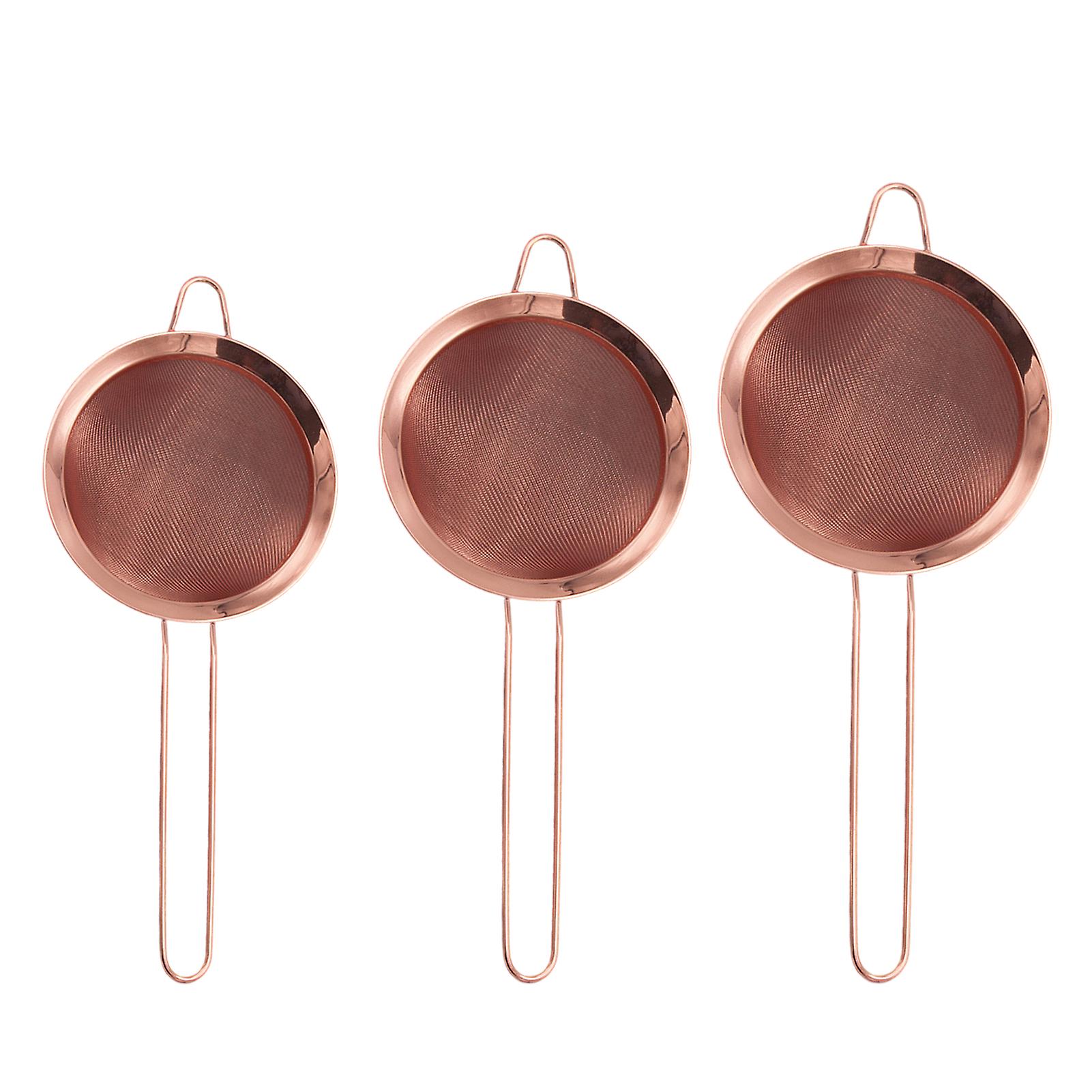 3pcs Fine Mesh Strainer Ultra Durable Sieve Kitchen Strainer Set