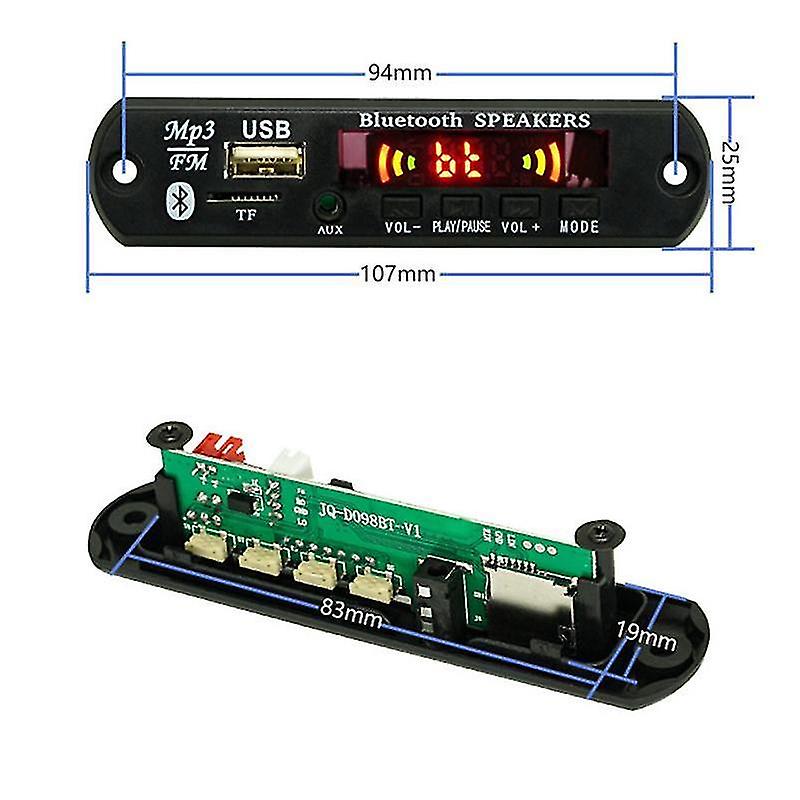 Usb Mp3 Module Bluetooth 12v Mp3 Wma Decoder Board Audio Module Fm Aux Usb Tf Radio for Car Remote