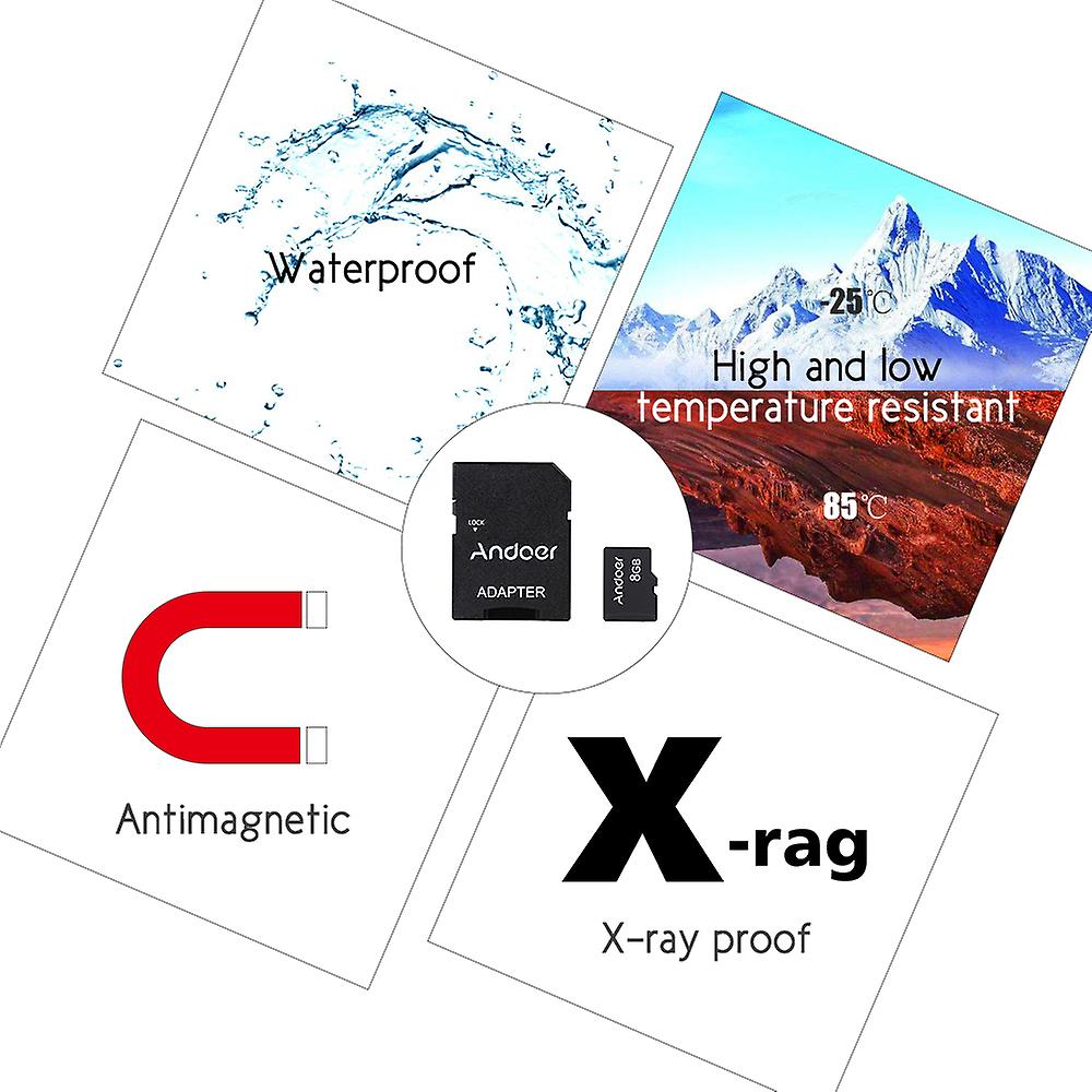 8gb Class 10 Memory Card Tf Card + Tf Card Adapter