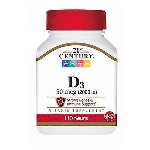 21st Century Vitamin D3,2000 IU ,110 Tablets (Pack of 4)