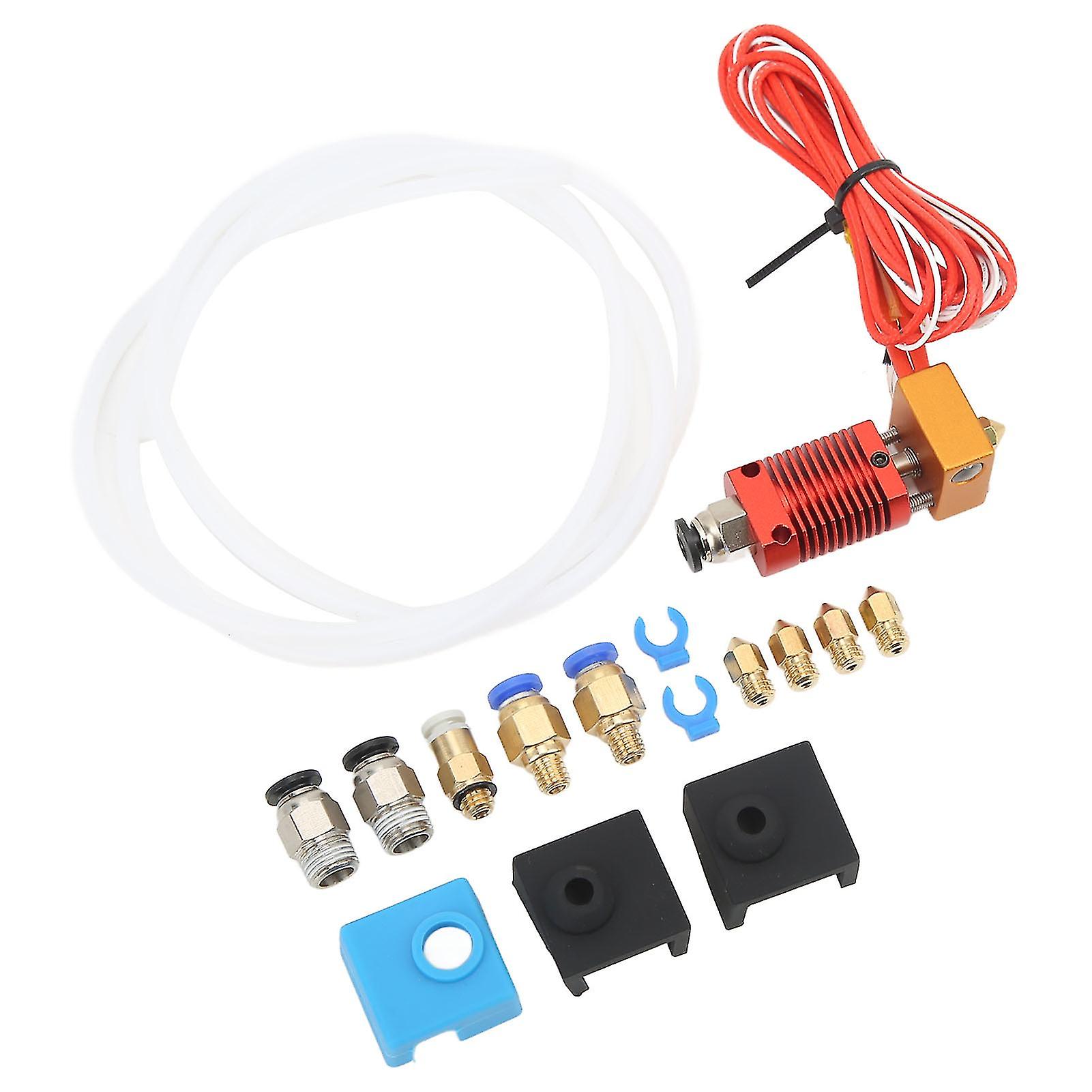 Assembled Hotend Kit for Ender 3 with Pneumatic Fittings Thermistor Heating Element MK8 Nozzle 