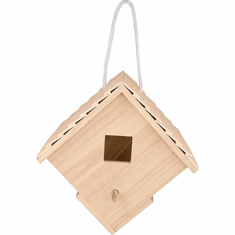 Wooden birdhouse to hang - 22.5 x 22.5 x 16 cm