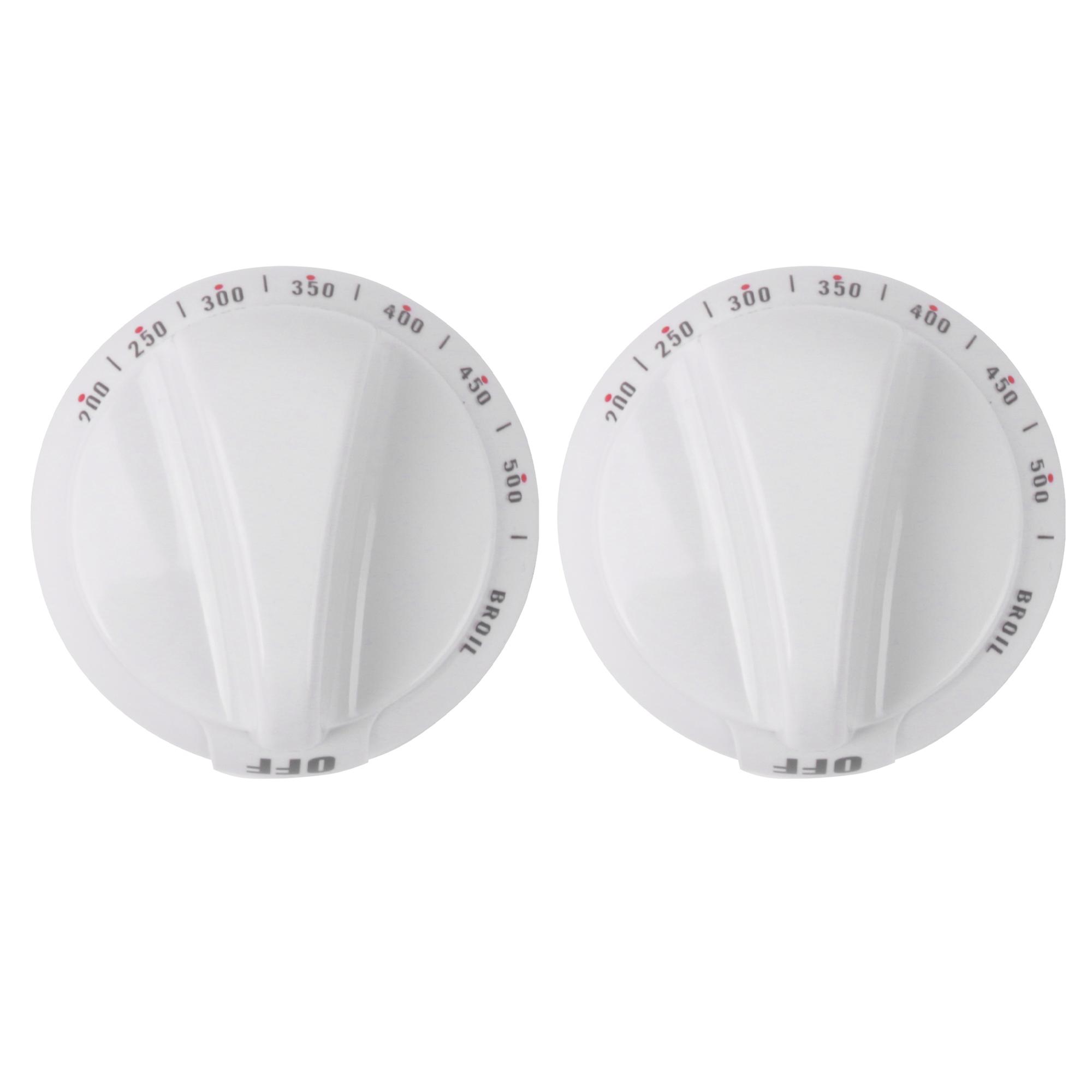 2Pcs 0.25 Inch White Oven Knobs Replacement for GE EA225985 PS225985